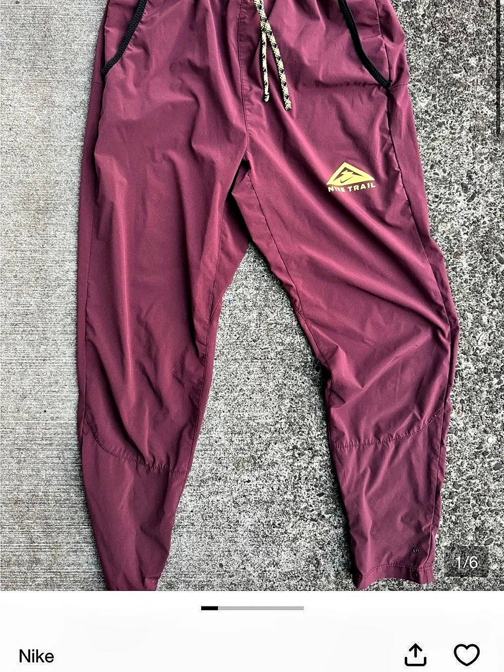 Nike Trail Dawn Range Dri-FIT Running Pants Purple